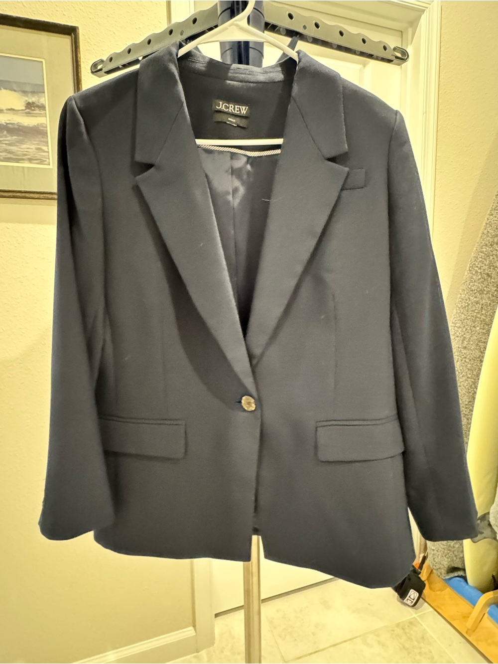 J. Crew Navy Single-Button Tailored Blazer
